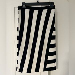 Striped pencil skirt